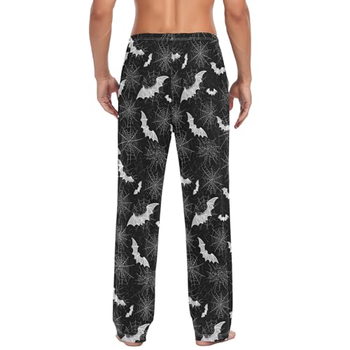 Mens Pajama Pants Spider Webs Bats Pajama Bottoms Lightweight Pajama Pants Basics Sleep Pajama Lounge Pant3