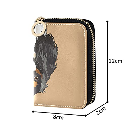 Cavalier King Charles Spaniel Credit Card Coin wallet, RFID Blocking Compact Women Leather Card Holder, Key Change Organizer, Zipper Purse Clutch Pouch Pocket4