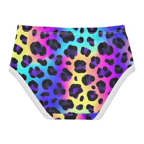 Colorful Leopard Purple Spots Panties for Girl Girls Underwear Toddler Cotton Stylish Briefs Girls Undies 2t2