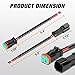 Nilight 2 Pin DT Connectors 16AWG 6 Kits Male and Female Electrical Connector Waterproof Plug Play w/Heat Shrink Butt Terminals for Automotive Cars Truck Motorcycle Marine Boats