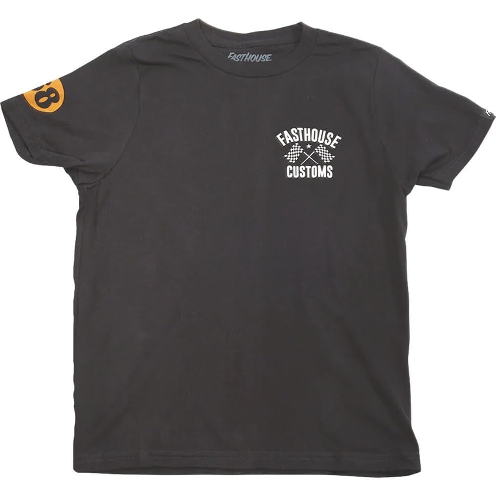 Fasthouse 68 Trick Youth Tee, Black/Gold