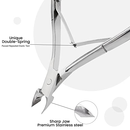 WANJIAXINHUI Cuticle Trimmer Cuticle Nippers,Professional Stainless Steel Cuticle Cutter Cuticle Clippers Cuticle Remover,Pedicure Manicure Tools for Fingernails and Toenails(Silver)