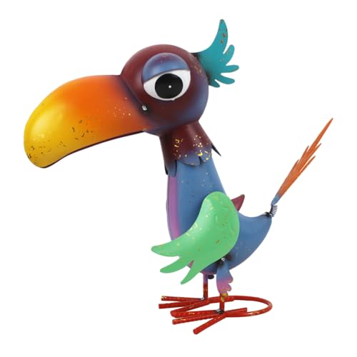 giole 12'' Tall Metal Bird Garden Statue
