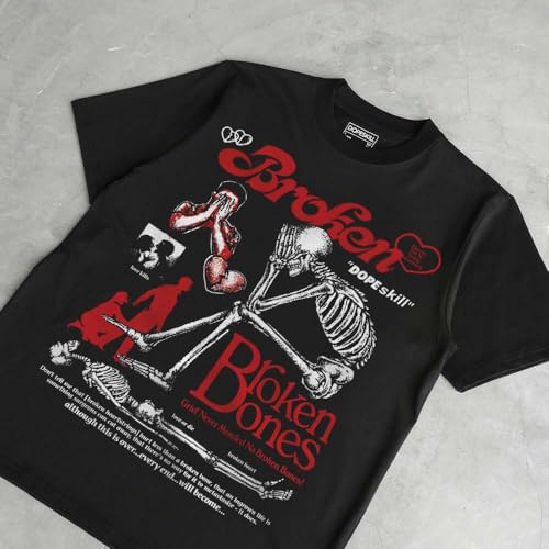 Image of DopeSkill Graphic Tee Streetwear Hip Hop Hypebeast Street Style Unisex T-Shirt Sneaker Colour Matching Shirts Horror Skeleton