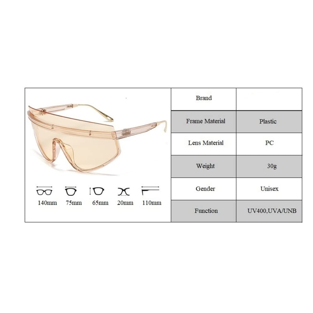 Jednoczęściowe okulary przeciwsłoneczne dla kobiet w stylu Vintage Oversize pół ramki w paski okulary przeciwsłoneczne męskie odcienie szampańskiej czerni