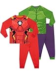 Marvel PJs for Boys | Avengers Pyjamas for Kids | Hulk and Iron Man Pyjama Multipack Multicoloured Age 4 to 5 Years