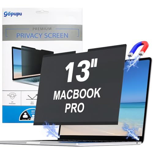 Strong Magnetic Privacy Screen Compatible with MacBook Pro 13 inch 2016-2022 M1,M2 Macbook Air 13 inch 2018-2021 M1 A1706 A1708 Upgraded Removable Screen Protector for Mac 13 Privacy Filter Anti Glare