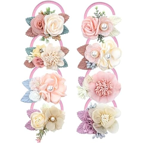 Dizila 8 Pack Floral Hair Ties for Kids Cover