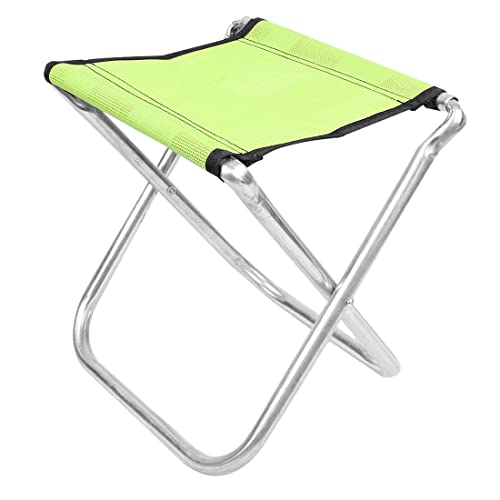 Ruilogod Camping al aire libre Pesca Lima Verde Malla Asiento Metal Marco plegable Silla Taburete (id:de 896 a1 6e1 2e3