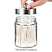 Amolliar Apothecary Jars Bathroom Vanity Organizer -Countertop Canister Jar with Storage Lid - Qtip Dispenser Holder Glass for Qtips,Cotton Swabs,Makeup Sponges,Hair Band - Brushed Nickel (2 Pack)