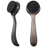 2 Pcs Manual Facial Cleansing Brush Charcoal Bristles, ooloveminso Face Brush Cleanser, Upgraded Sof