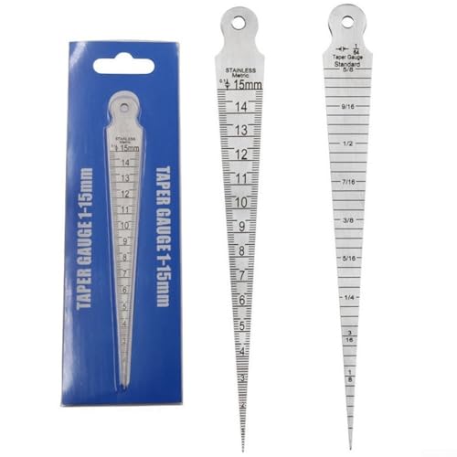 Spessimetro di precisione in acciaio inox da 115 mm per misurare piccole aperture e diametri cilindrici (2 mm)