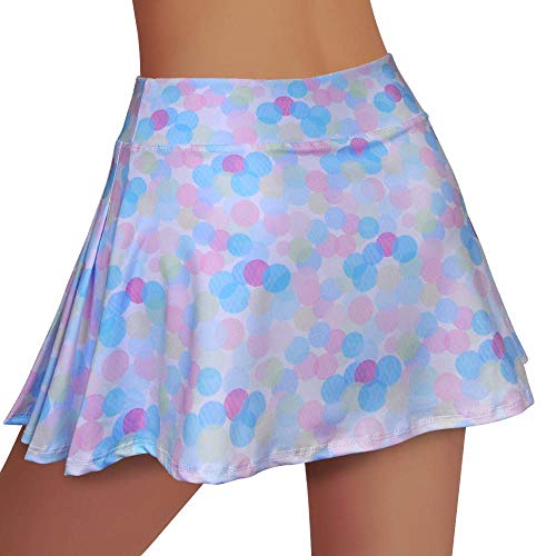 Rainbow Tree Tennis Skirts for Women Golf Skirt Tennis Skort Pleated with Side Inner Pockets Indoor Exercise,Runs Large