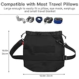 Travel Neck Pillow Storage Bag, Drawstring Design, 12.6x10.3 Inches, Convenient Storage, Portable Carrying Case, Adjustable Shoulder Strap for Thanksgiving, Christmas Travel - Image 2