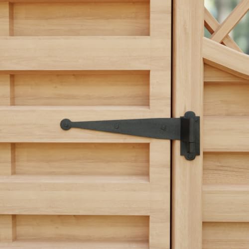 Renovators Supply Manufacturing Pack of 8 Black Pintle Strap Hinge 11.75 Inch Offset Colonial Shutter Hardware by Renovators Supply Manufacturing - Image 5