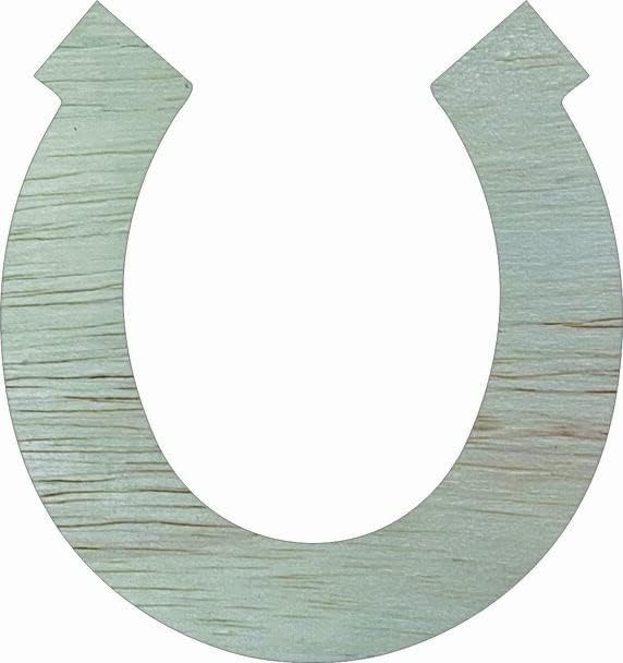 Unfinished Wooden Horseshoe 10" Shape, Paintable Animal Wall Craft