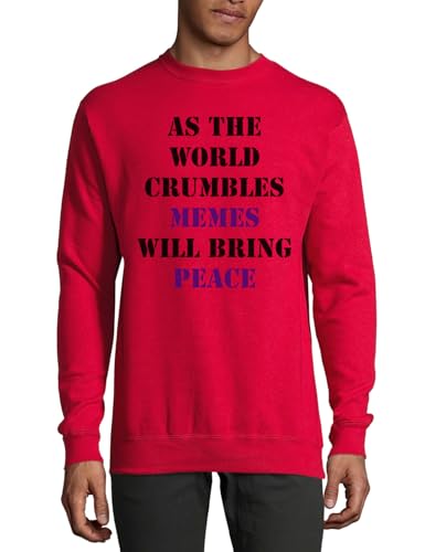 Pull en coton Rouge As The World Crumbles pour look streetwear