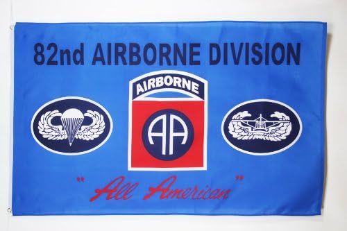 AZ FLAG - Drapeau USA Airborne 82e - 90x60 cm - Drapeau Américain – Armée Etats-Unis 100% Polyester Avec Oeillets Métalliques Intégrés - Pavillon 50 g