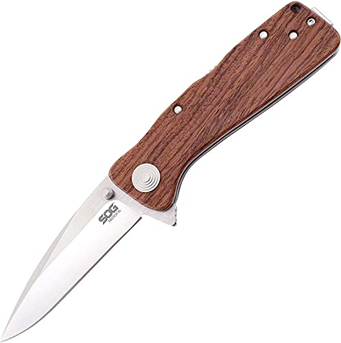 SOG-Messer SOG TWI24-CP TWITCH KNIFE WITH WOOD HANDLE