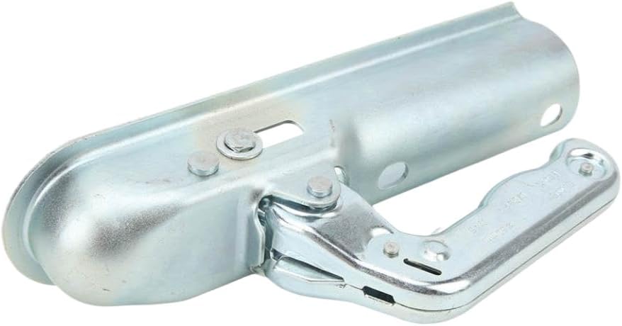 Straight Tongue Trailer Coupler 2in Hitch Ball 800kg Load Capacity for 2in Round Tube