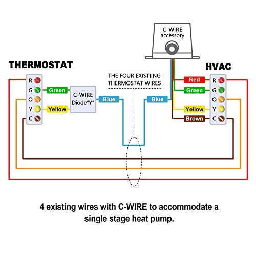C Wire Accessory Common Wire Kit For Most 24 Vac Thermostats (4 To 5 Wires), White (1 Pack) #TOP6
