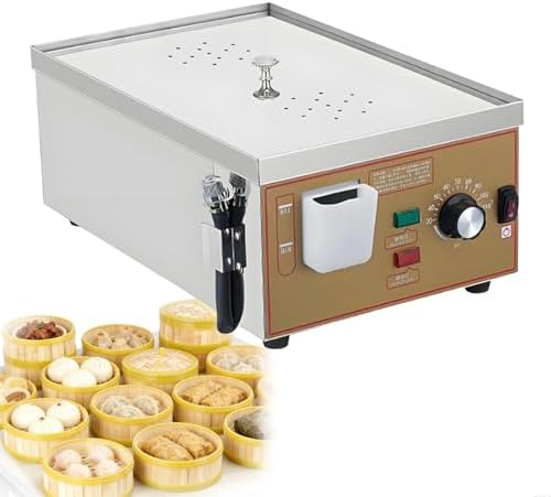 Commercial Electric Steamed Bun Machine - 2/4/6-Hole Food Steamer with Dry Burning Alarm, Adjustable 30-110℃ Temperature Control for Breakfast Shop, Restaurant Use