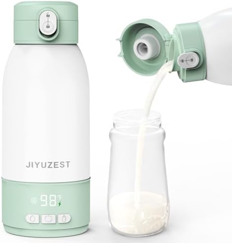 Portable Bottle Warmer for Travel - Fast Heating with 18000mAh Battery & 17OZ Large Capacity, Bottle Warmer On The Go with Dual Heating Modes for Breast Milk & Water, Ideal for Car & Airplane