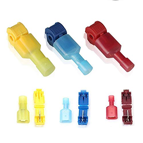 Cbtone 60 Pcs Quick Splice Wire Connectors - Quick Splice Electrical Wire Terminals T-Tap Connectors Wire Splice Connectors With Nylon Fully Insulated Male Quick Disconnects Kit #TOP6