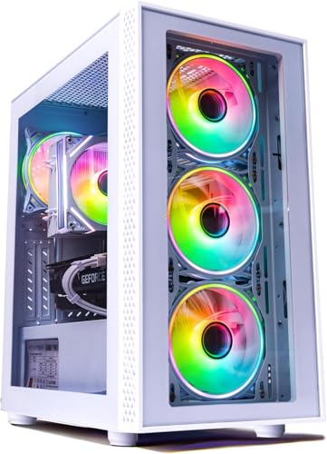 NOVATECH Titan Prebuilt Gaming PC Desktop Computer - RTX 5060 - Ryzen 5-1TB M.2 SSD - 16GB RAM WiFi/BT, Win 11 Pro - Gaming Computer Tower, Pre Built PC Gaming - 1 Year Warranty