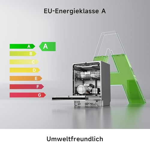 dreame DZ60 Pro Unterbau-Geschirrspüler Vollintegrierbar 60 cm,15 Maßgedecke,FlexWing-Sprüharm,Intelligente APP-Steuerung,Klopf-zu-Öffnen-Tür,75 °C Hochtemperaturwaschgang,Dual-Trocknungstechnologie
