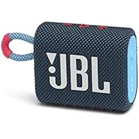 JBL GO 3 - Altavoz inalámbrico portátil con Bluetooth, resistente al agua y al polvo (IP67), hasta 5h de reproducción con sonido de alta fidelidad, azul y rosa