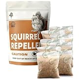 Squirrel Repellent Outdoor, Squirrel & Chipmunk Repellent, Squirrel Deterrent for Gardens/Attics/Cars/Bird Feeders, Get Rid of Chipmunk, Indoor Squirrel Repellant for Plant - 8P