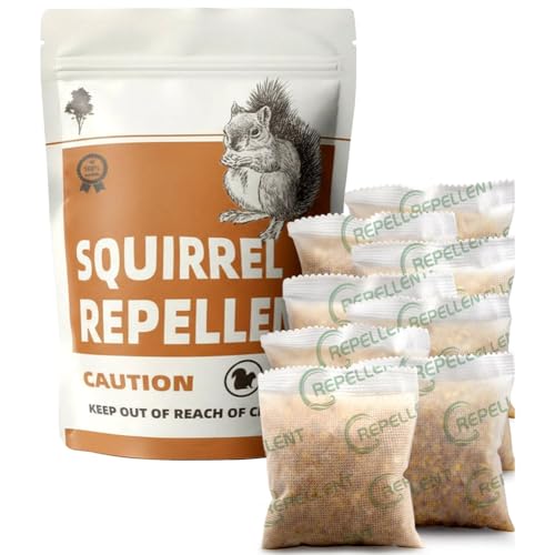 Squirrel Repellent Outdoor, Squirrel & Chipmunk Repellent, Natural Repel Squirrels