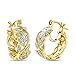 SHOP LC Frauen Blattdesign Ohrringe 14 ct. vergoldet Diamant 925er Sterlingsilber Damen Ohrringe
