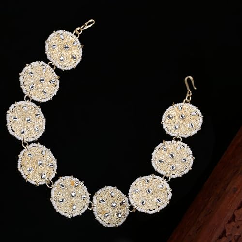 Stylish Kundan Sheeshphool Maang Tikka Mathapatti
