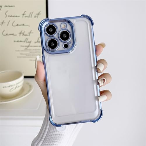 Protection d'objectif antichoc pour iPhone 12 avec coque silicone bleu