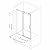 Sunrosa Semi-Frameless Tub Shower Door 59-2/8"60", Single Sliding Shower Door with Handle, Bathtub Shower Door with Tempered Glass, Chrome