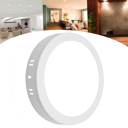 Painel Plafon 25w Led Redondo Teto Sobrepor Luz Forte (Branco Frio)