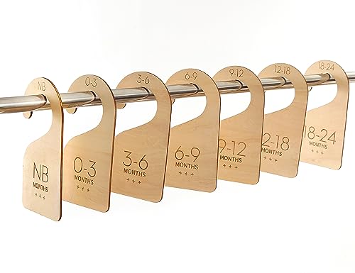 Modern Baby Closet Dividers - Wooden Closet Dividers Baby,Clothes Dividers for Nursery Closet,Newborn to 24 Months for Home Nursery Clothes