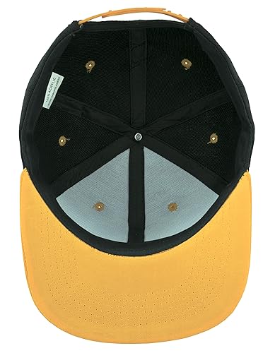 Image of Gelante Snapback Hats for Men - Flat Bill Brim Baseball Cap Hat - Plain Blank Adjustable