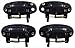 Eynpire 8521 Exterior Textured Black Front & Rear Left Driver Side and Front & Rear Right Passenger Side Door Handle for Chevy Aveo; Chevrolet Aveo5 - Set of 4