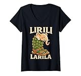 Photo Gallery donna meme cactus elefante italiano brainrot lirili larila maglietta con collo a v Photo Gallery donna meme cactus elefante italiano brainrot lirili larila maglietta con collo a v