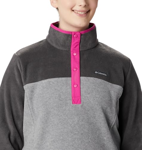 Image of Columbia Womens Benton Springs Half Snap II Pull Over Fleece Jacket, Dark Stone /Canoe /Vintage Blue, 3X