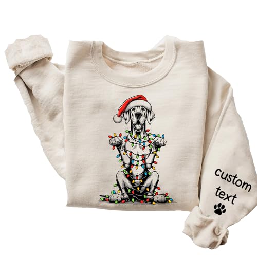 Personalized Dog Mom Christmas Hoodies For Women