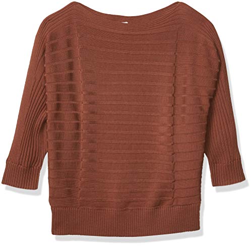 Club Monaco Women's Wool-Multi Ribbed Dolman, Cinnamon, Medium