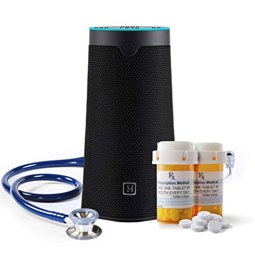 Handsfree Health - WellBe Smart Speaker Voice Assistant - Digital Health Tracking & Medication Alert for Seniors - Virtual Medical Assistant - Medication & Appointment Reminders - HIPAA Compliant