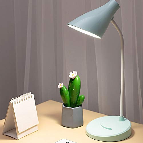 Lampka biurkowa Przenośny USB. Akumulator DOPROWADZIŁO Składane biurko Lampa Ochrona oczu Dotykanie Pracującym Lampa stołowa do książki Bed (Color : White)