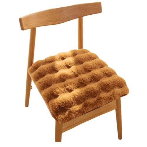 Coussin de chaise marron en fourrure de lapin 45x45 cm - 2