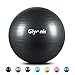 Glymnis Pelota de Ejercicio Pelota Anti-Burst para Pilates Gimnasia Fitness Embarazo Yoga Embarazo 55cm 65cm 75cm con Hinchador Negro (65cm)