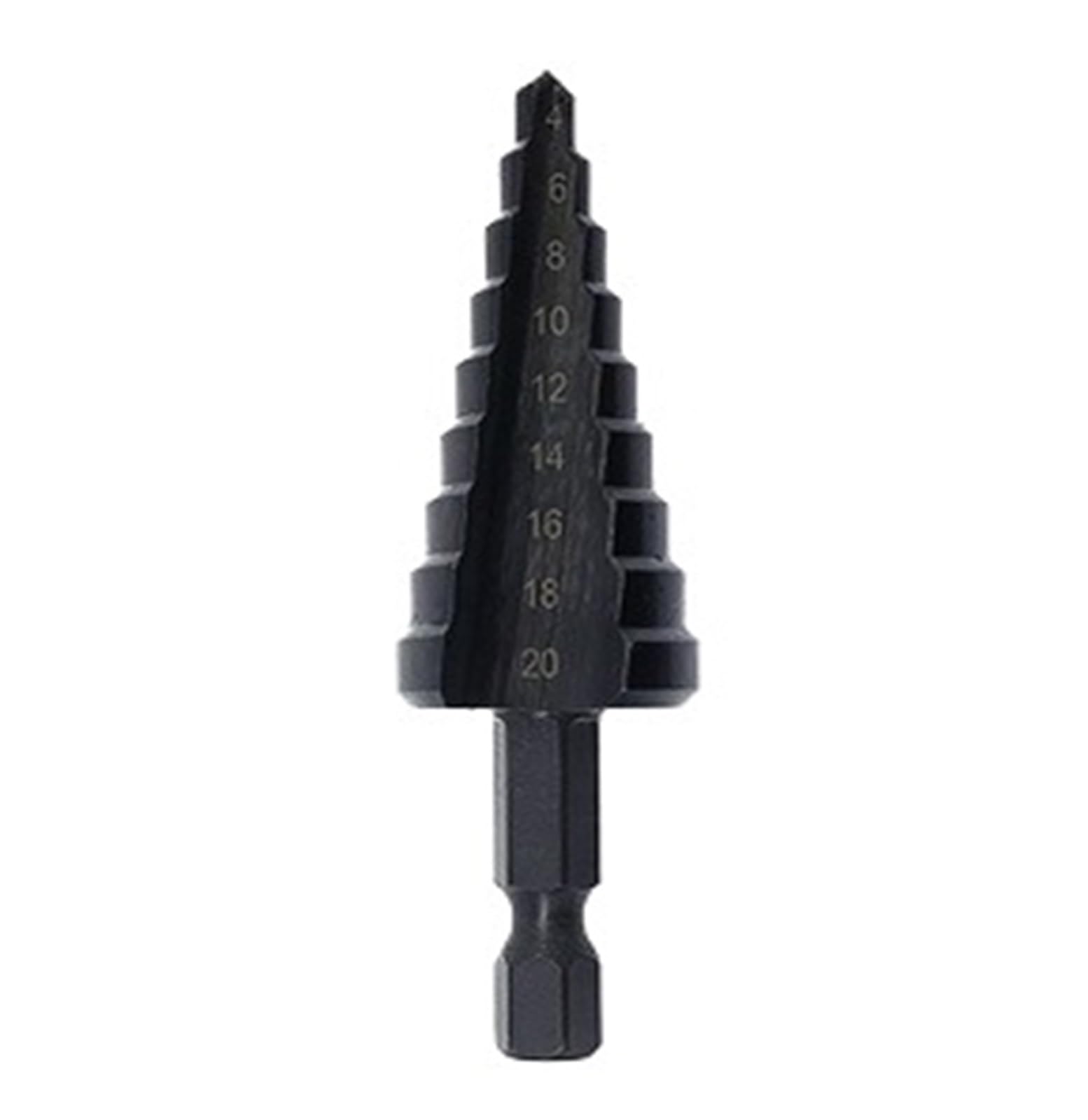 Juego de brocas de 3 uds. De 4-32mm, espiral de acero de alta velocidad con nitrógeno for perforación de agujeros de vástago Triangular(Hexagon Shank 3PC)